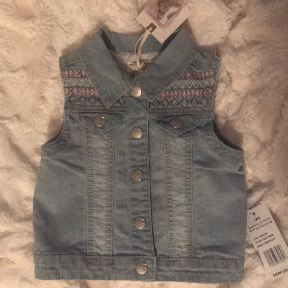 Jessica Simpson baby girl 12M denim vest